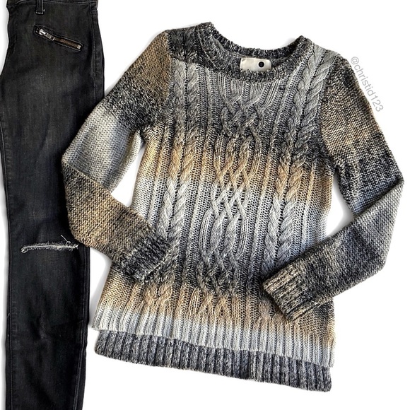Kensie Ombre Cable Knit Sweater - Picture 1 of 8